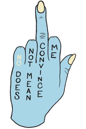 No Does Not Mean Convince Me (Enamel Pin)