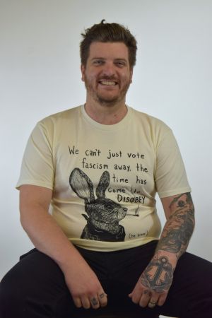 "We Can't Just Vote Fascism Away" T-Shirt